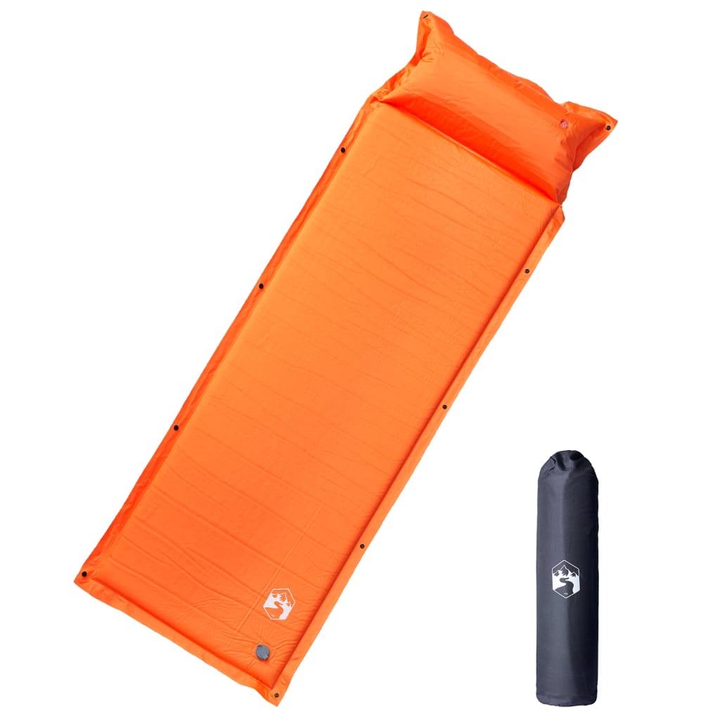 Personers Campingmadras Med Pude Selvoppustelig Orange