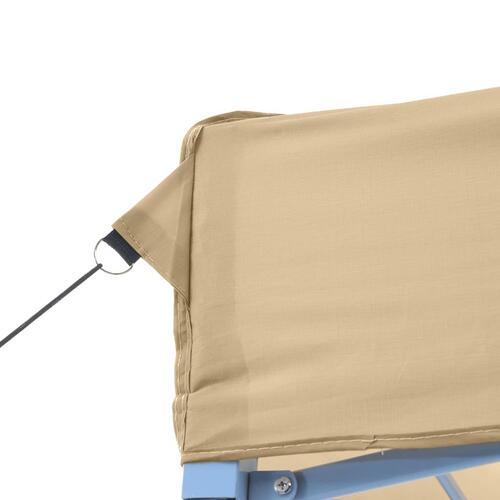Foldbart pop-up festtelt med 4 sidevægge beige