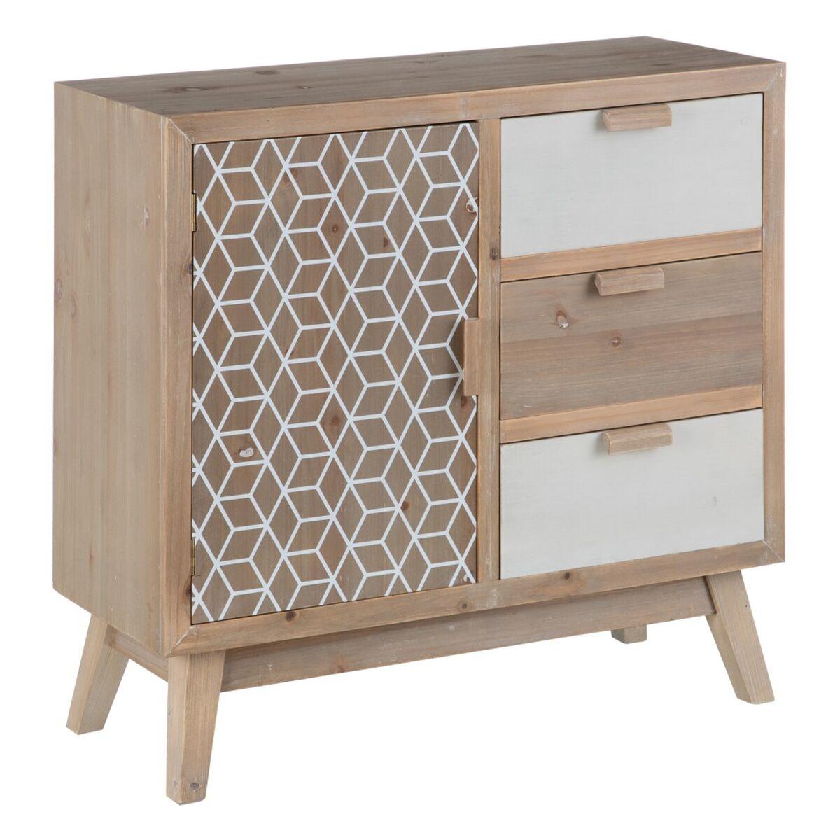 Supplerende møbler KENSY Hvid Natur Gran Fyr Træ MDF 76,5 x 30 x 72 cm