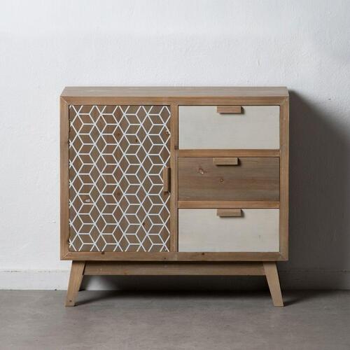 Supplerende møbler KENSY Hvid Natur Gran Fyr Træ MDF 76,5 x 30 x 72 cm