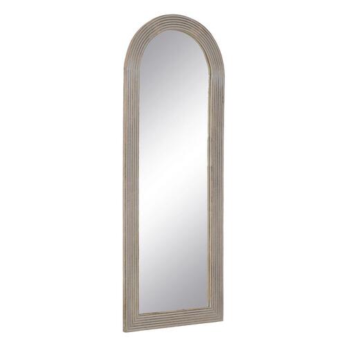Påklædningsspejl Hvid Natur Krystal Mangotræ Træ MDF Vertikalt 64,8 x 3,8 x 172,7 cm