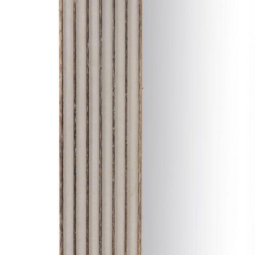 Påklædningsspejl Hvid Natur Krystal Mangotræ Træ MDF Vertikalt 64,8 x 3,8 x 172,7 cm