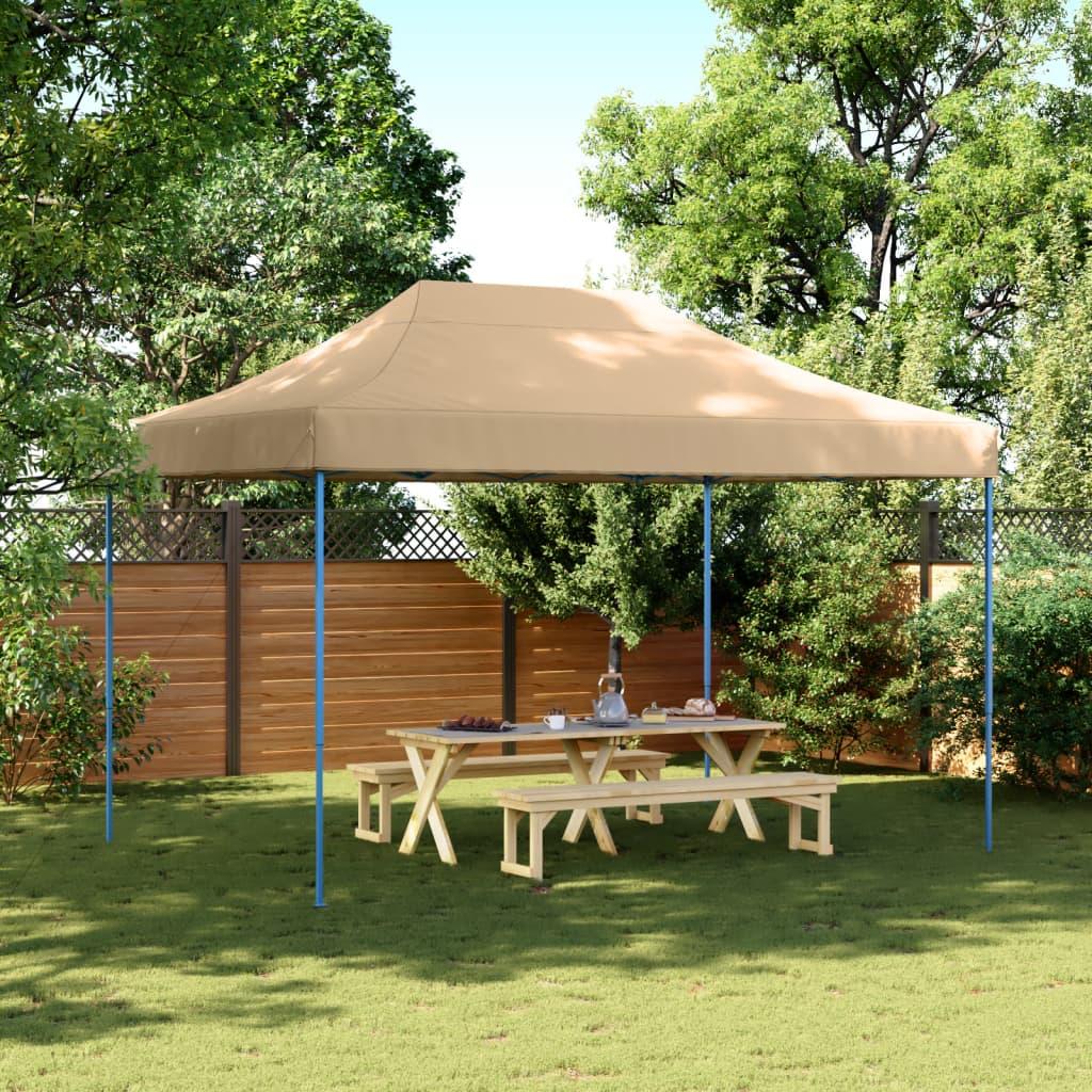 Pop op-festtelt 410x279x315 cm foldbart beige billede