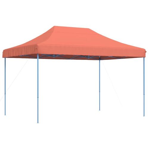 Pop op-festtelt 410x279x315 cm foldbart terracottafarvet