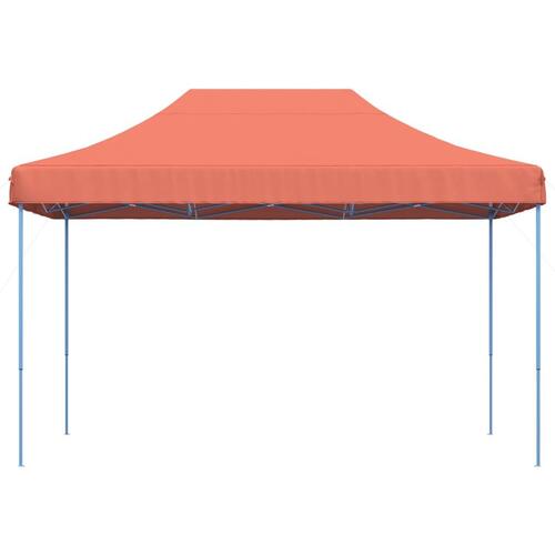 Pop op-festtelt 410x279x315 cm foldbart terracottafarvet