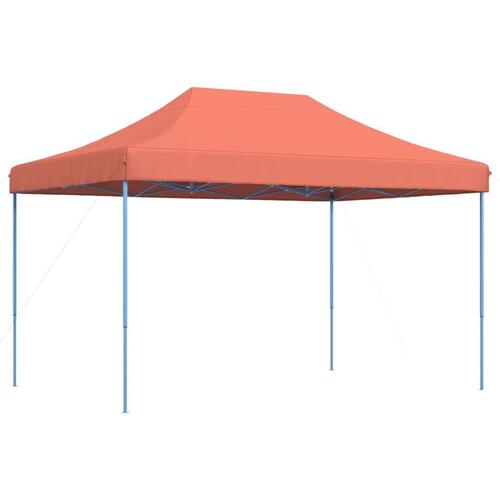 Pop op-festtelt 410x279x315 cm foldbart terracottafarvet