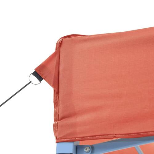 Pop op-festtelt 410x279x315 cm foldbart terracottafarvet