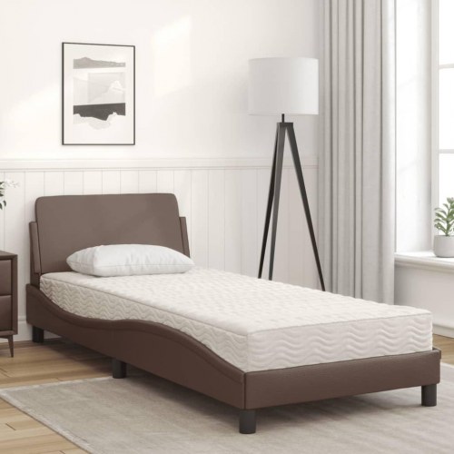 Seng med madras Dover 80 x 200 cm - brun