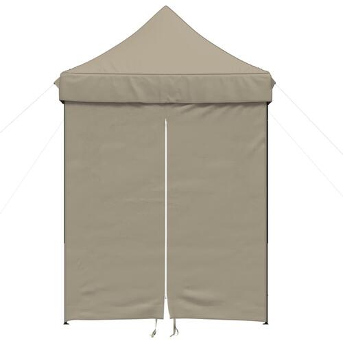 Foldbart pop up-festtelt med 4 sidevægge gråbrun