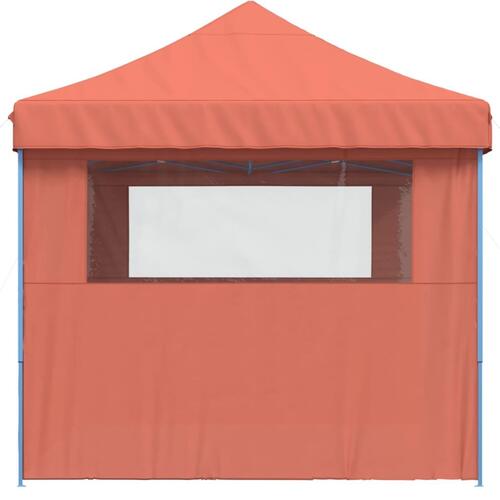 Foldbart pop-up festtelt med 3 sidevægge terracotta