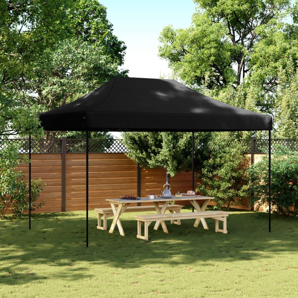 Pop op-festtelt 410x279x315 cm foldbart sort billede