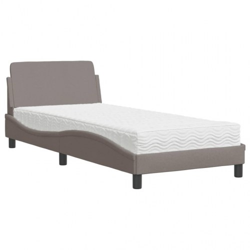 Seng med madras Dover 80 x 200 cm - gråbrun