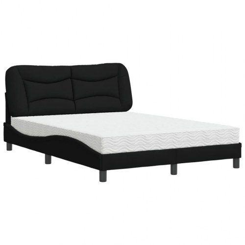 Seng med madras Hvar 120x200 cm - stof, sort