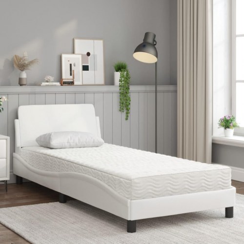 Seng med madras Dover 80 x 200 cm - hvid