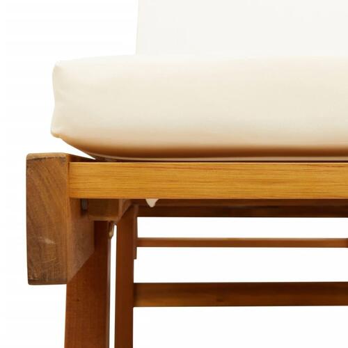 Liggestole 2 stk. 200x68x83 cm med hynder massivt akacietræ