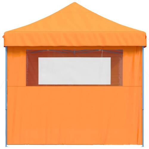 Foldbart pop-up festtelt med 3 sidevægge orange