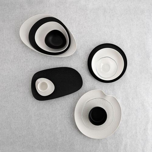 Tallerken Bidasoa Fosil Hvid Keramik Aluminium oxid 13,3 x 11,6 x 1,7 cm Kaffe (12 enheder)