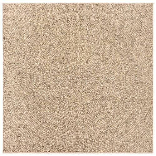 Gulvtæppe ZIZUR 200x200 cm jute-look indendørs og udendørs