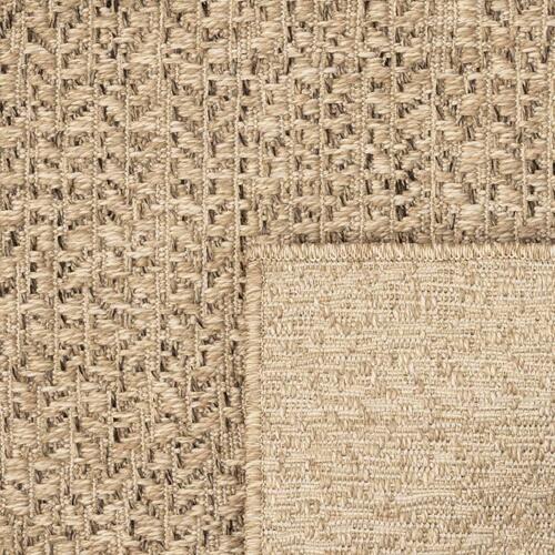 Gulvtæppe ZIZUR 200x200 cm jute-look indendørs og udendørs