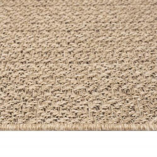 Gulvtæppe ZIZUR 240x240 cm jute-look indendørs og udendørs