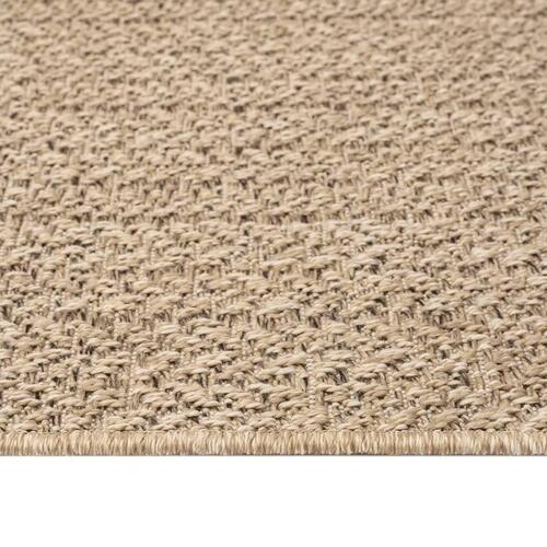 Gulvtæppe ZIZUR 120x120 cm jute-look indendørs og udendørs