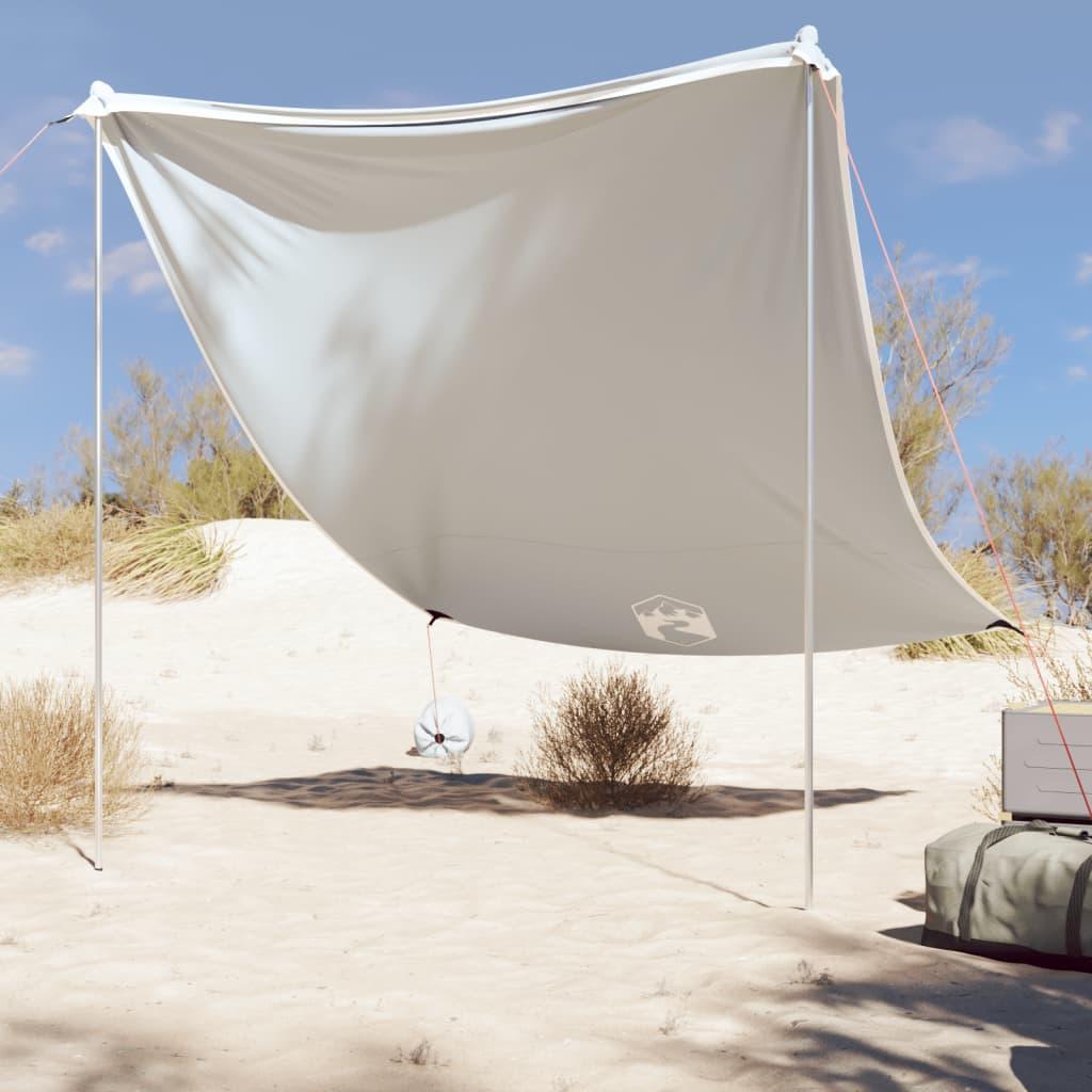 Strandbaldakin med sandankre 214 × 236 cm - grå