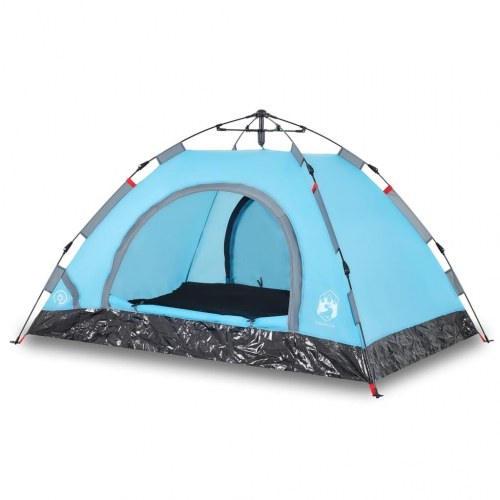Campingtelt til 3 personer med quick-release - blå