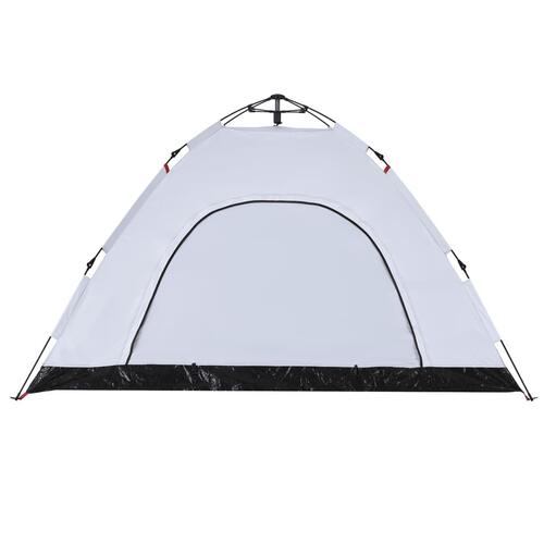 4-personers campingtelt quick-release mørklægning hvid