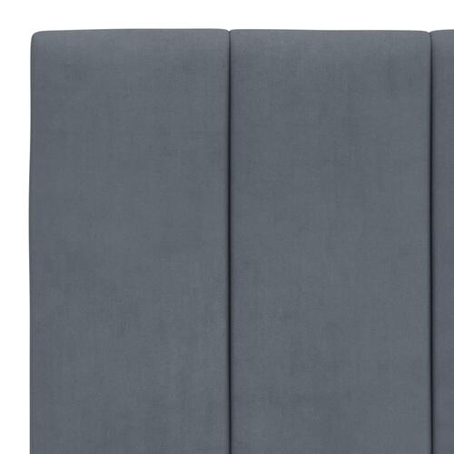 Seng med madras 100x200 cm velour mørkegrå