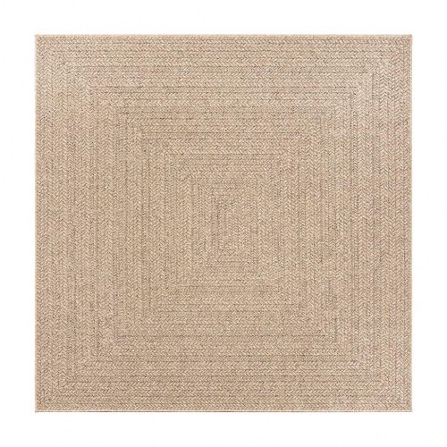 Gulvtæppe ZIZUR 200x200 cm jute-look indendørs og udendørs