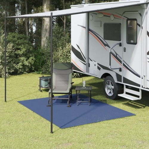 Telttæppe 2,5 × 2 m - blå skridsikkert campingtæppe