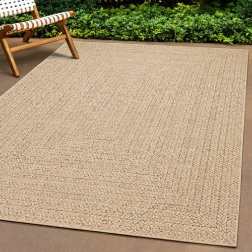 Gulvtæppe ZIZUR 80×250 cm - jute-look til inde og ude