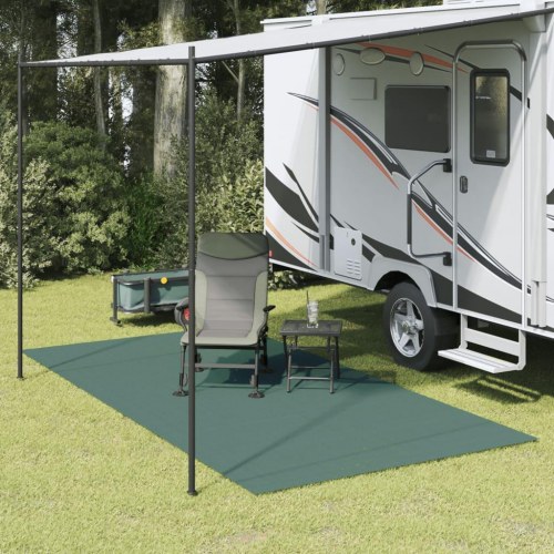 Telttæppe 4 × 2 m - grøn skridsikkert campingtæppe