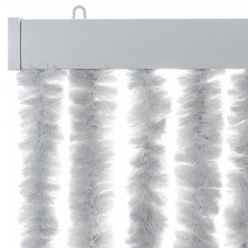 Flueforhæng 118×220 cm i chenille - grå dørgardin mod insekter