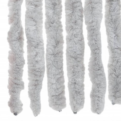 Flueforhæng 118×220 cm i chenille - grå dørgardin mod insekter