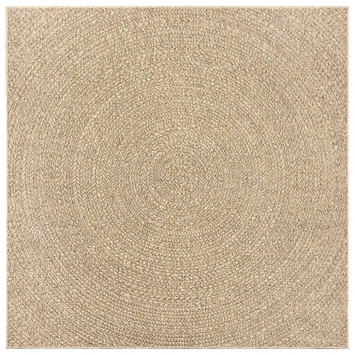 Gulvtæppe ZIZUR 240x240 cm jute-look indendørs og udendørs