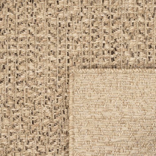 Gulvtæppe ZIZUR 240x240 cm jute-look indendørs og udendørs