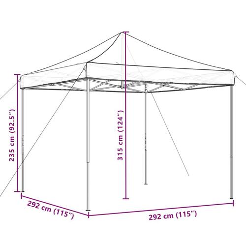Pop op-festtelt 292x292x315 cm foldbart terracottafarvet