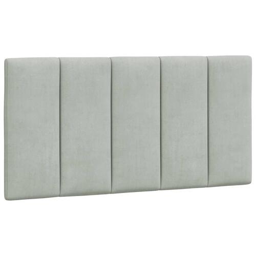 Seng med madras 100x200 cm velour lysegrå