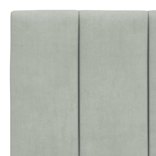 Seng med madras 100x200 cm velour lysegrå