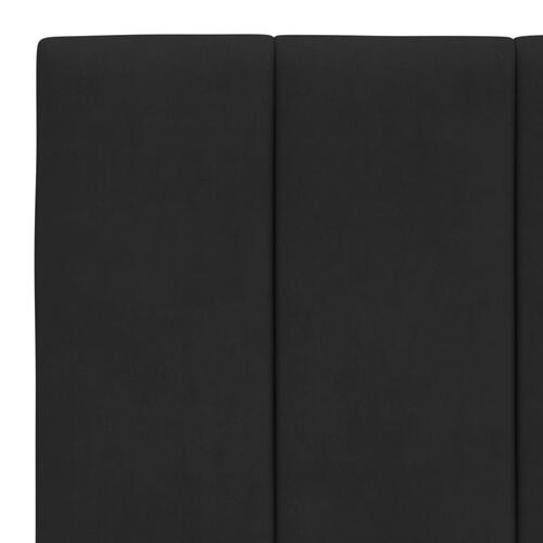 Seng med madras 100x200 cm velour sort