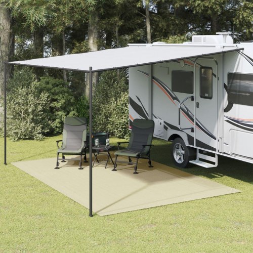 Telttæppe 6 × 3 m - cremefarvet campingmåtte