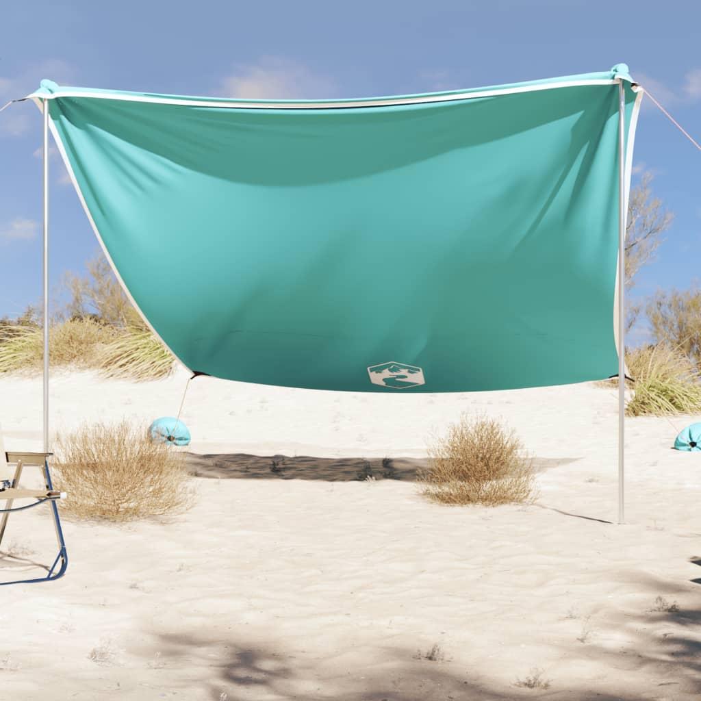 Strandbaldakin med sandankre 304×300 cm - grøn