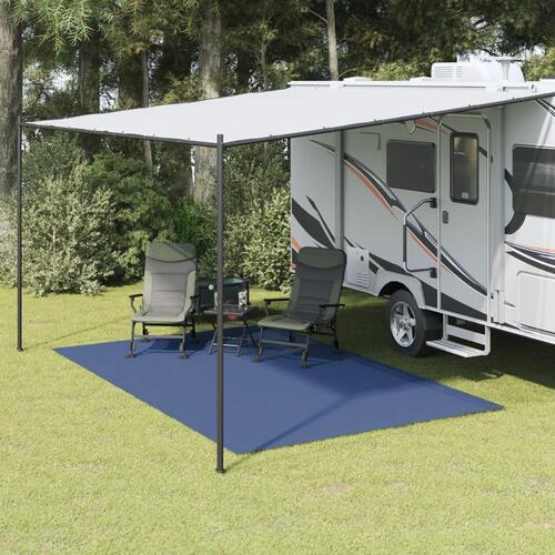 Gulvmåtte til camping 4x2,5 m blå