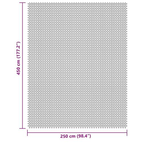 Telttæppe 4,5x2,5 m cremefarvet