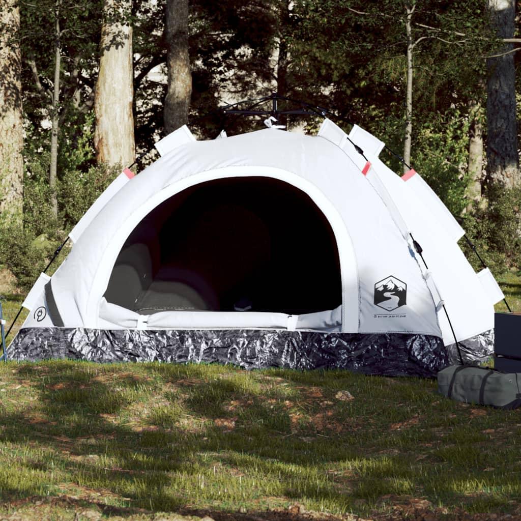 3 Personers Campingtelt Quick Release Mørklægning Hvid