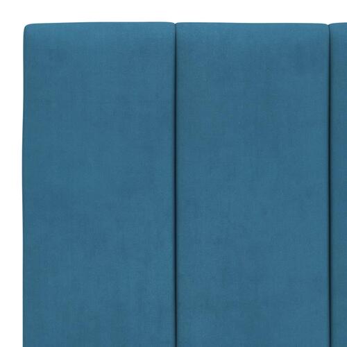 Seng med madras 100x200 cm velour blå