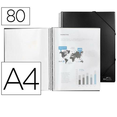 Liderpapel EC35 præsentationsmappe A4 - sort, polypropylen