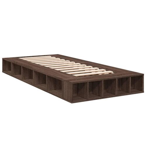 Sengeramme 100x200 cm konstrueret træ brun egetræsfarve