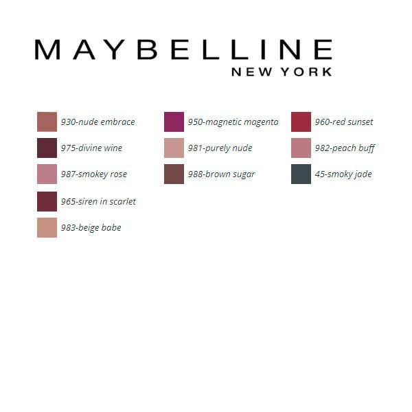 Læbestift Color Sensational Mattes Maybelline 987-smokey rose